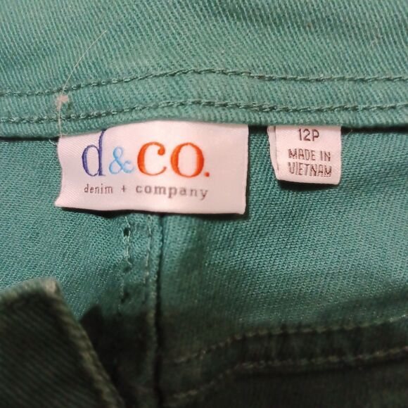 Denim & Co Jeans Womens 12P Green Bootcut Mid Rise Stretch Denim 32x26 - Picture 4 of 9